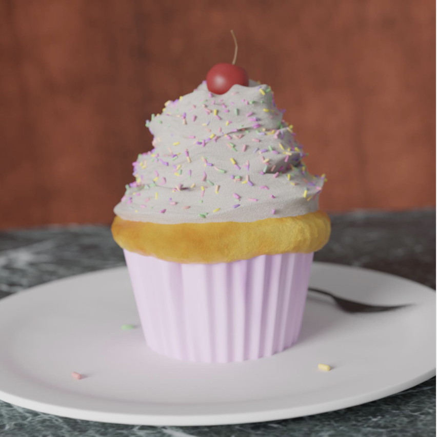 Cupcake, Blender3D.